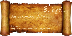 Bartakovics Éva névjegykártya